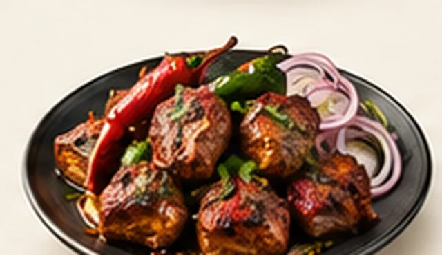 Plate of chatpatha lamb mutton