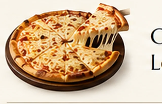 Cheese lover pizza with a cheese pull