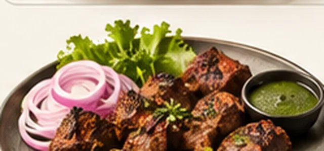 Plate of dumba patta tikka