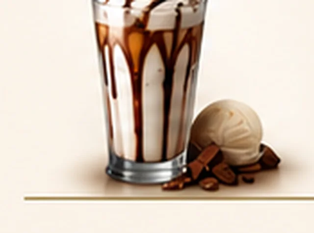 Ice cream milkshake topped with cream