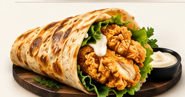 Zinger paratha roll with mayo